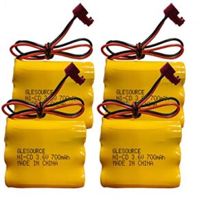 glesource 3.6v 700mah ni-cd battery pack replacement for sure-lites 026-148 026148 exit sign emergency light sl-026148 sl-026-148 sl026148(4 pack)