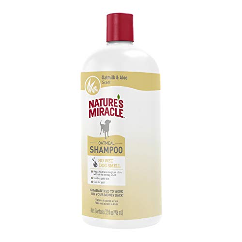 Nature's Miracle Oatmeal Shampoo for Dogs, 32 Ounces, Oatmilk and Aloe Scent