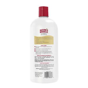 Nature's Miracle Oatmeal Shampoo for Dogs, 32 Ounces, Oatmilk and Aloe Scent