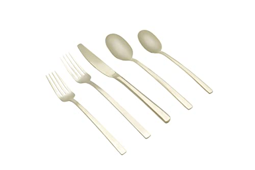 Cambridge Silversmiths Beacon Champagne Satin 20 Piece Flatware Set, Service for 4, silver