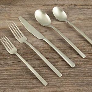 Cambridge Silversmiths Beacon Champagne Satin 20 Piece Flatware Set, Service for 4, silver