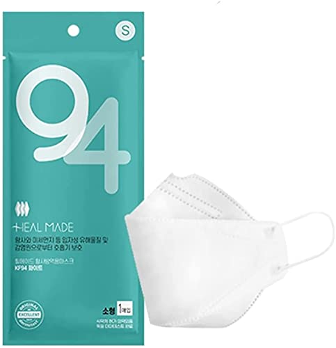 (Pack of 10) [Heal Made] (Age 5 to 14) 4-Layers Premium Filters (KF94 Certified) Kids Face Mask (Made in Korea) Respirators Protective Disposable Dust Covers (Children Youth Teen) Individual Packaged