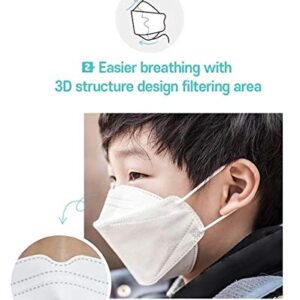 (Pack of 10) [Heal Made] (Age 5 to 14) 4-Layers Premium Filters (KF94 Certified) Kids Face Mask (Made in Korea) Respirators Protective Disposable Dust Covers (Children Youth Teen) Individual Packaged