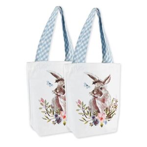 dii easter basics collection springtime kitchen essentials, gift bag set, 9x8.5x3", garden bunny rabbit, 2 piece