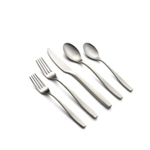 Cambridge Silversmiths Averie Satin 20 Piece Flatware Set, Service for 4, silver