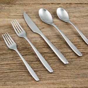 Cambridge Silversmiths Averie Satin 20 Piece Flatware Set, Service for 4, silver