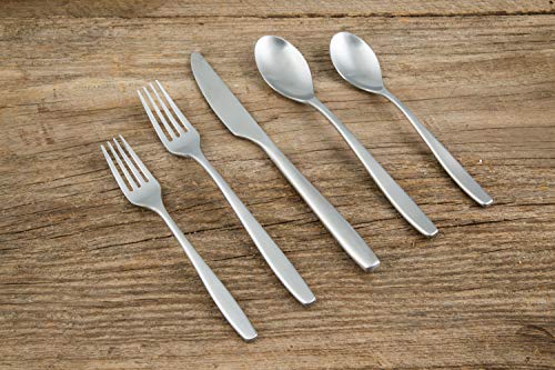 Cambridge Silversmiths Averie Satin 20 Piece Flatware Set, Service for 4, silver