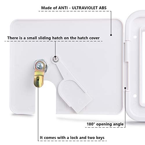 LCGP RV Access Door Electrical Cord Trailer Power Cord Cable Hatch Camper Hose Storage Door Compartment W 7-1/2 inch, H 6-1/2 inch