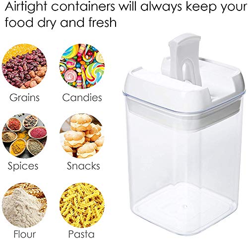 Food Storage Container Set,Pantry Organization and Storage, Kitchen Canisters with Lids, Leak-Proof Pantry Storage Containers for Flour, Sugar, Baking Supplies,7PCS Set