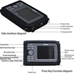 Portable Ultrasound Scanner for Veterinary,Digital PalmSmart Ultrasonic Scanner Veterinary Pregnancy V8 with Rectal Probe for Large Animals like Cattle, Horse, Camel, Equine, Goat, Cow and Sheep