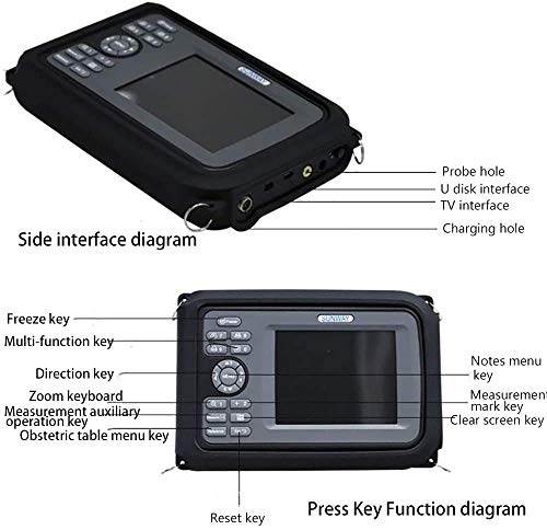 Portable Ultrasound Scanner for Veterinary,Digital PalmSmart Ultrasonic Scanner Veterinary Pregnancy V8 with Rectal Probe for Large Animals like Cattle, Horse, Camel, Equine, Goat, Cow and Sheep