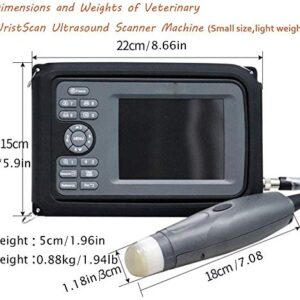 Portable Ultrasound Scanner for Veterinary,Digital PalmSmart Ultrasonic Scanner Veterinary Pregnancy V8 with Rectal Probe for Large Animals like Cattle, Horse, Camel, Equine, Goat, Cow and Sheep