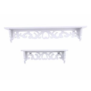 wall mounted shelf, white carved shabby chic filigree style shelves design wall shelf for home, bedroom, study (s)