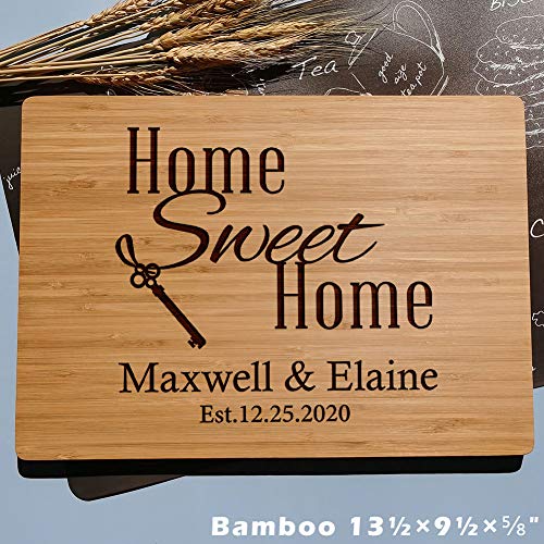 Housewarming Gifts, Personalized Cutting Board for Men, Parents, Couples, Newlyweds, New Home Decor, New Apartment, First Home - Home Sweet Home