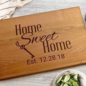 Housewarming Gifts, Personalized Cutting Board for Men, Parents, Couples, Newlyweds, New Home Decor, New Apartment, First Home - Home Sweet Home