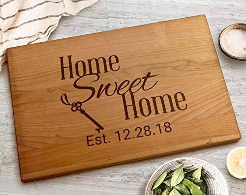 Housewarming Gifts, Personalized Cutting Board for Men, Parents, Couples, Newlyweds, New Home Decor, New Apartment, First Home - Home Sweet Home