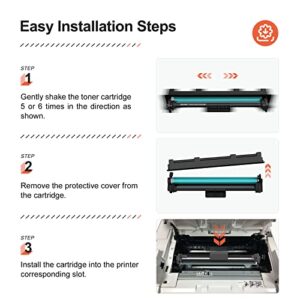 v4ink 3PK Compatible Replacement for HP 17A 19A CF217A Toner Cartridge CF219A Drum Black Ink Set for HP Pro MFP M130fw M130nw M130fn M130a M102w M102a Printer (1 Drum + 2 Toners)