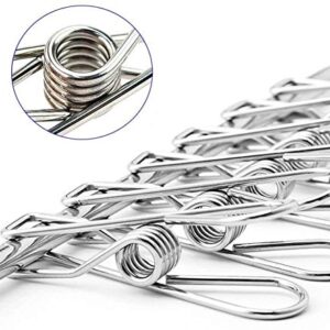 2 Pack Stainless Steel Sock Drying Rack with 72 Clips, Swivel Wind-Proof Hook Clothes Hanger Dryer for Sock, Underwear, Bra, Laundry Accessories