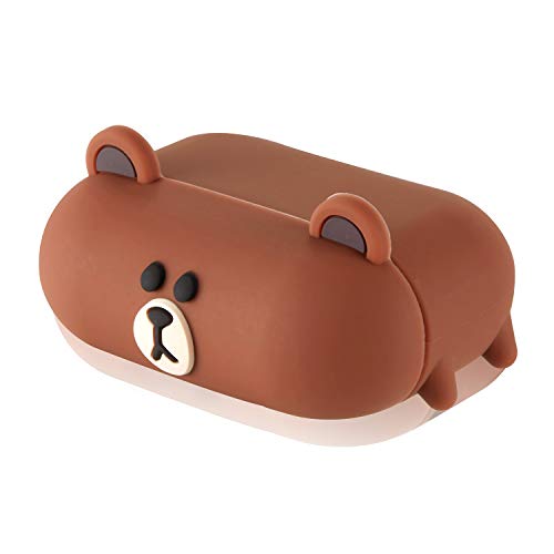 Jowhep Case for AirPod Pro 2019/Pro 2 Gen 2022 Cartoo Cute Silicone Cover Fashion Funny Animal Soft Protective Keychain Skin for Air Pods Pro Girls Boys Kawaii Shell Cases for AirPods Pro Brown Bear