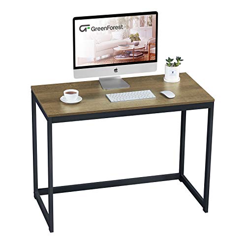 GreenForest Computer Desk for Small Space Modern Home Office Computer Desk 40 Inch Simple PC Laptop Study Table Workstation, Brown