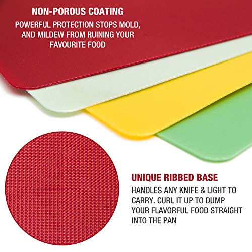 Flexible Plastic Cutting Boards for Kitchen - Set of Large Chopping Mats for Cooking – Non Slip Kitchen Mats, Dishwasher Safe, Foldable by Eparé