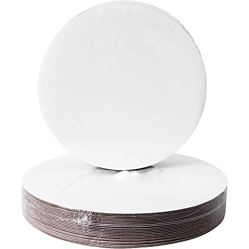 Hanyan 10-inch White Cakeboard Round, Disposable Cake Circle Base Boards Cake Plate Platter, 10" Pack of 30