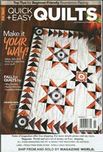 fons & porter's quick + easy quilts magazine, october/november, 2020