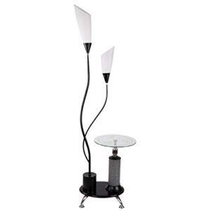 Floor lamp LED Floor Lamp Modern Minimalist Lily Coffee Table Floor Lamp Wrought Iron Living Room Bedroom Floor Lamp Lighting Floor Light (Color : Black)