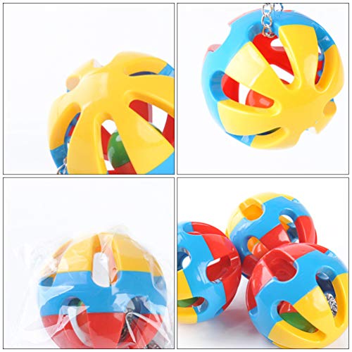 balacoo 2Pcs Bird Hanging Ball Chewing Treat Toy Cage Play Toy for Parrot Parakeet Cockatiel Conure