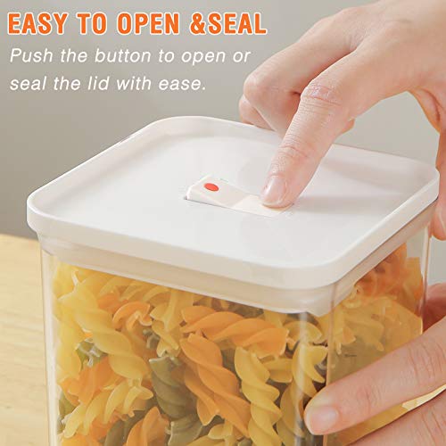 TBMax Airtight Food Storage Containers, Set of 6 BPA-Free AS Plastic Cereal Dispenser for Kitchen Pantry Organization and Storage