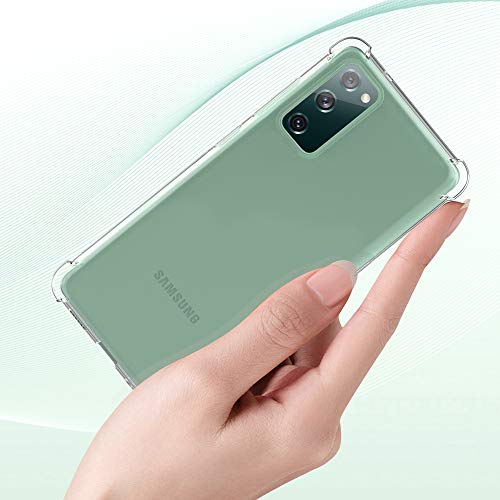 Arae Case for Samsung Galaxy S20 FE 5G, Premium Soft and Flexible TPU [Scratch-Resistant] Phone Case for Samsung Galaxy S20 FE 5G, Crystal Clear, 6.5-Inch