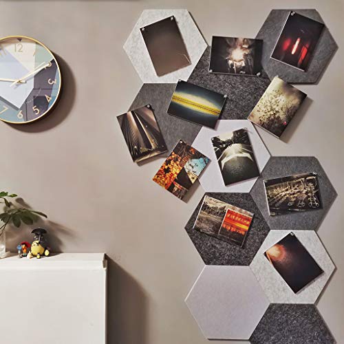 DIY Hexagonal Felt, Background Wall Stickers Living Room self-Adhesive Creative Photo Wall memo Note Board Photo Message Display Board