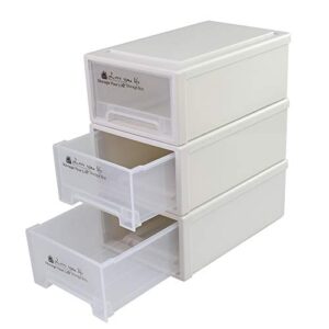rinboat 6 quart stacking storage drawer unit front box, 3 packs