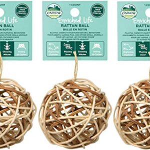 Oxbow Animal Health 3 Pack of Rattan Ball Small Pet Chew Toys