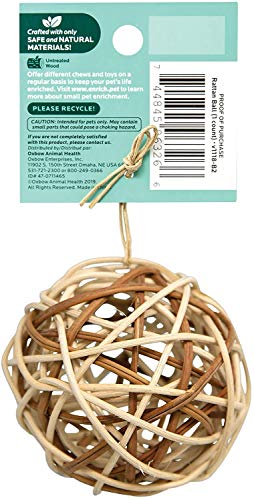 Oxbow Animal Health 3 Pack of Rattan Ball Small Pet Chew Toys