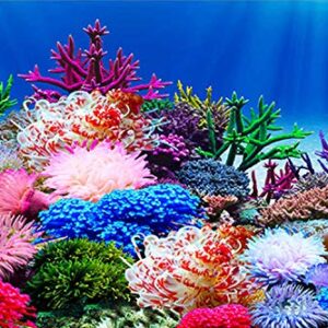 ELEBOX New 20" x 48" Fish Tank Background Stickers Wallpaper 2 Sided Seaweed Water Plants Aquarium Background Decoration