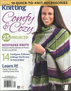 creative knitting magazine, comfy & cozy * 25 projects ! october, 2018