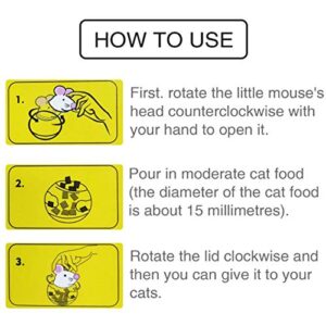 tiopeia 2Pcs Cat Treat Dispenser Toy, Mouse Shape Cat Interactive Toy and Food Dispenser for Pet Increases IQ Interactive & Food Dispensing