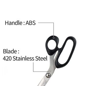 Korean Heavy Duty Kitchen Shears, Multipurpose Durable Scissors for Cutting Ribs, Pork, and Beef with Serrated Blade, dishwasher safe