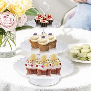 Hedume 10-Set Cake Stands, Metal Cupcake Stand Set with Multiple Combination Styles, Dessert Plate Cake Serving Tray Candy Fruit Display Tower for Wedding, Birthday Party, Anniversary, Baby Shower