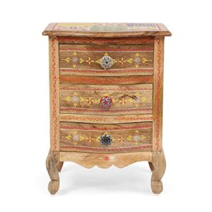 christopher knight home ailey nightstand, multicolor