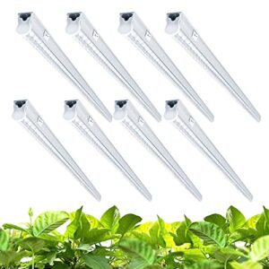 monios-l led grow light strips,full spectrum sunlight white, 3ft t5 120w(8x15w,600w equivalent) for indoor plants,grow bars with individual switch for herbs/hydroponics/succulents,8-pack