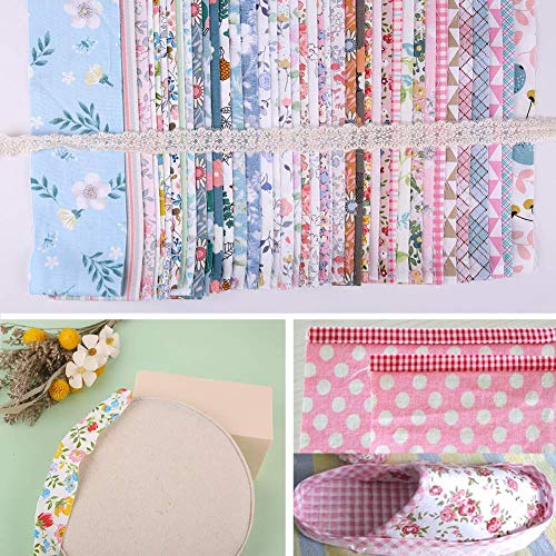 80Pcs Roll Up Cotton Fabric Quilting Strips, Jelly Roll Fabric, Cotton Craft Fabric Bundle, Patchwork Craft Cotton Quilting Fabric, Cotton Fabric, Quilting Fabric with Different Patterns for Crafts