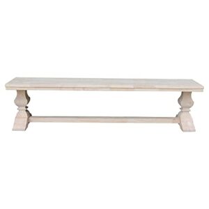 IC International Concepts International Concepts Trestle, Unfinished, Bench