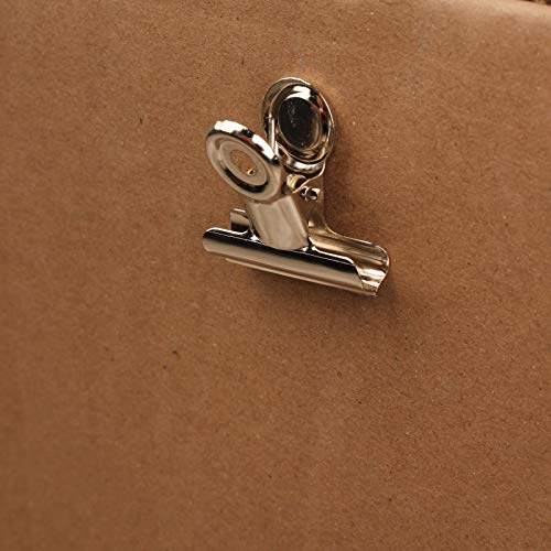 Z ZICOME 1.2" Metal Clips with Pins for Cork Boards, Bulletin Boards, Silver, 30 Pack