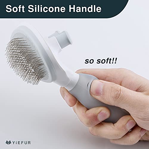 Cat Hair Brush,Cat Brush for Shedding,Soft Silicone Self Cleaning Brush for Short and Long Haired Cats for Grooming and Shedding