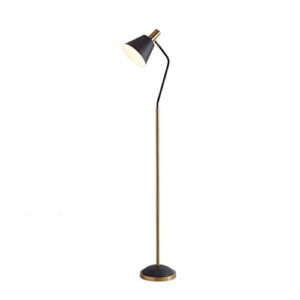 floor lamp led floor lamp living room nordic bedroom study simple post-modern reading floor lamp with remote control white standing light (color : black, size : foot switch)