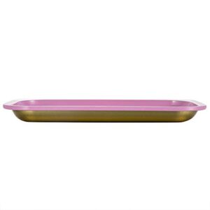 NERANENA Metal Tray 10.6" x 6.3" (Pink - Medium Size)