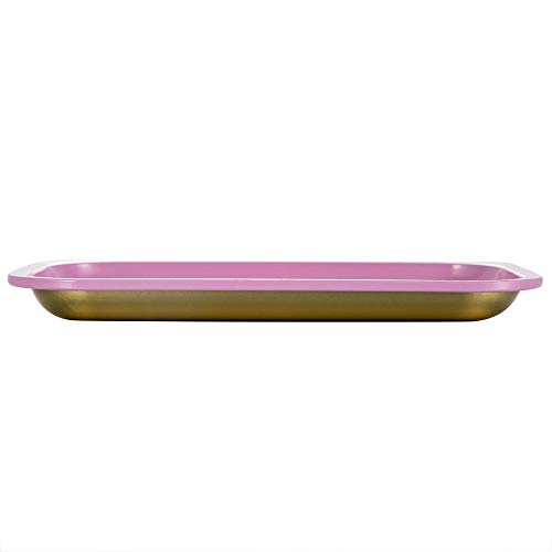 NERANENA Metal Tray 10.6" x 6.3" (Pink - Medium Size)