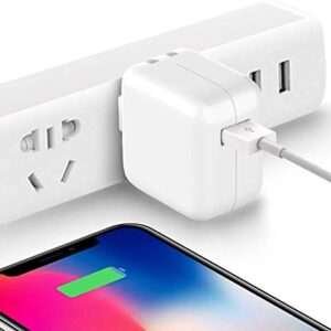 USB Wall Charger Block Compatible with iPad iPod iPhones, 12W 2.4A Portable Charger Adapter Plug Compatible with iPad 4 3 2 /Mini/Air 2 /Pro, iPhone 11 /X Xs Max XR /8/7 /6 6s Plus